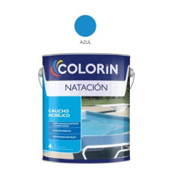 Colorín - pileta natalción caucho acrílico azul 4 litros