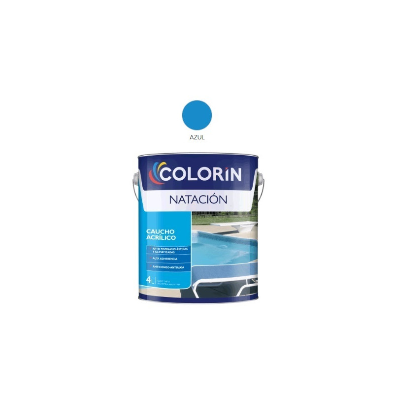 Colorín - pileta natalción caucho acrílico azul 4 litros