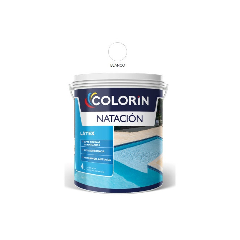 Colorin - pileta natación latex mate blanco 4 litros