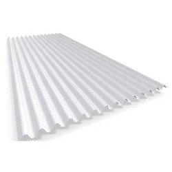 Chapa sinusoidal traslúcida polipropileno blanca 0.7mm x 9.00m