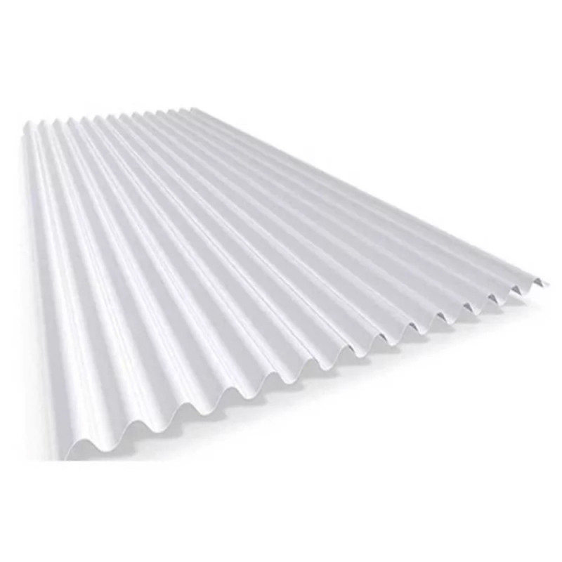 Chapa sinusoidal traslúcida polipropileno blanca 0.7mm x 1.00m