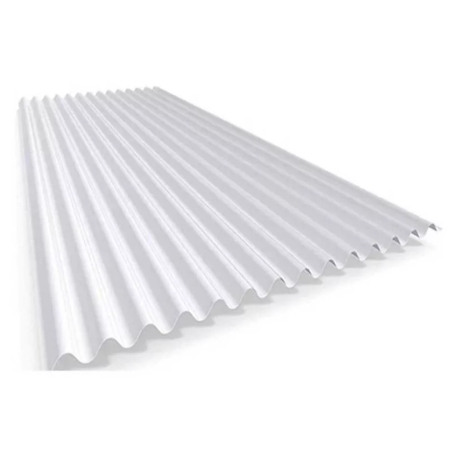 Chapa sinusoidal traslúcida polipropileno blanca 0.7mm x 7.00m