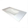 Vanitory Pie Rivo Schneider PVC blanco 80cm con Mesada Mármol sintético - 1 Agujero - Baden Silton