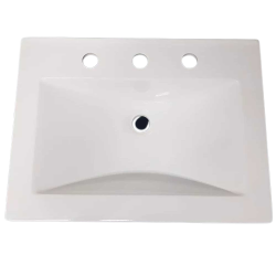 Vanitory Baltico JC 60cm - 2 puertas con mesada Mármol sintético recta blanca - 3 orificios