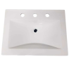 Vanitory Baltico JC 60cm - 2 puertas con mesada Mármol sintético recta blanca - 3 orificios