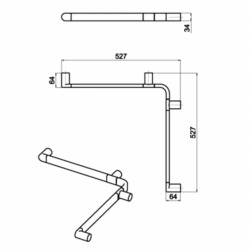 Agarradera bañera angular - Accesorio - Andez