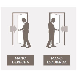 Puerta placa - Marco de aluminio blanco 90x10 Pino - Valentinuz (Izquierda)