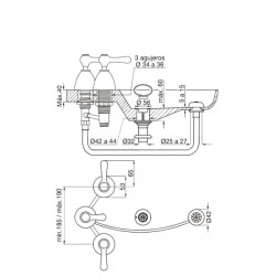 FV GRIF. MARGOT LEVER BIDET CR 295/62L            