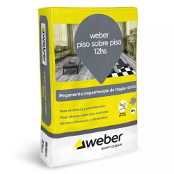 Weber pegamento piso sobre piso 12hs x 25kg