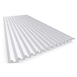 Chapa sinusoidal traslúcida polipropileno blanca 1.8mm x 8.50m