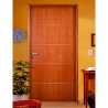 Puerta Placa 2006 Americana - MDF de 5.5mm - Cedrillo con marco de madera de cambara (Izquierda) 80x15