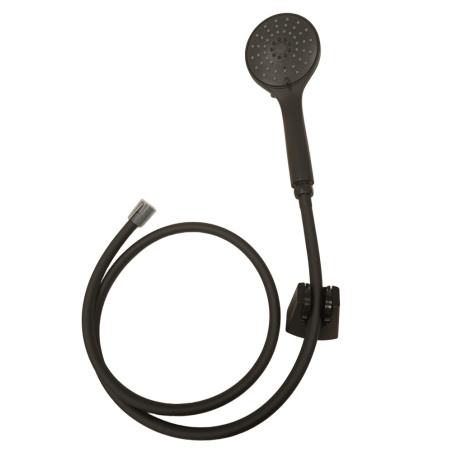 Duchador manual Nobili con soporte y manguera flexible - Negro