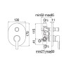 Grifería Nobili ABC monocomando ducha embutida con set de ducha - Cromo