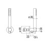 Grifería Nobili ABC monocomando ducha embutida con set de ducha - Cromo