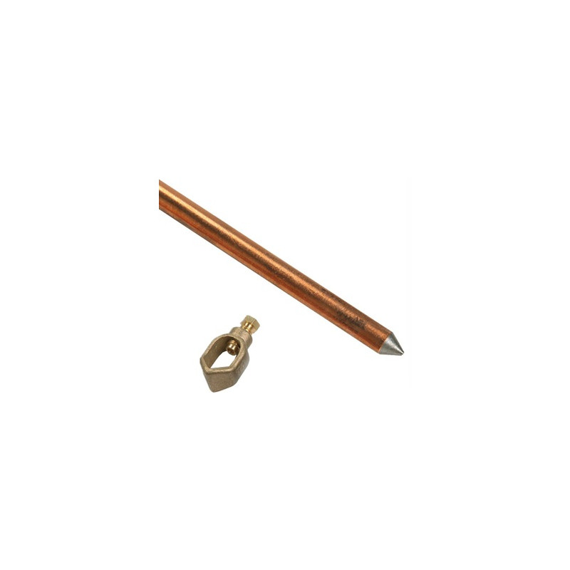 Jabalina cobre/acero 1.5m x 1/2 con toma cable
