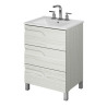 Vanitory Schneider Rivo Pie PVC Rovere 60cm con mesada de losa - 3 Agujeros