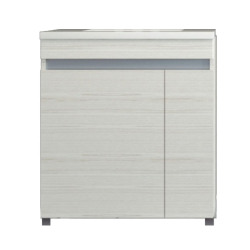 Vanitory Schneider Aqua blanco text 60cm - Mesada de losa - 3 Agujeros