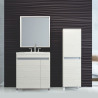 Vanitory Schneider Aqua blanco text 60cm - Mesada de losa - 3 Agujeros