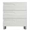 Vanitory Schneider Rivo Pie PVC Rovere 80cm con Mesada de losa - 1 Agujero