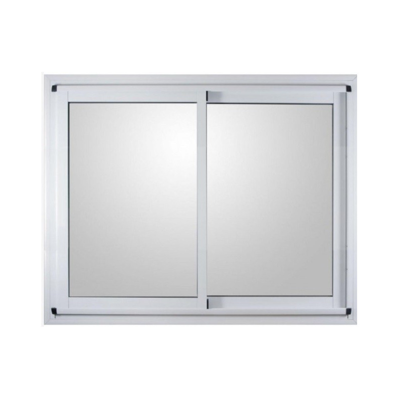 Ventana aluminio blanco vidrio entero sin guia 120cm x 200cm