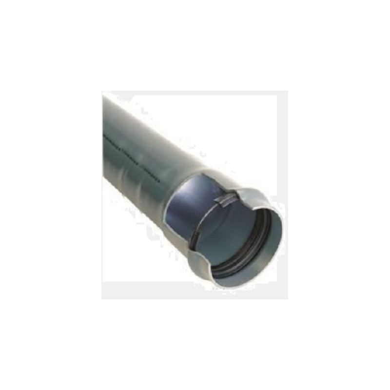 Caño de PVC 160 x 7,7 mm x 6m cloacal - Junta elástica con alma de acero - Clase 10 -IRAM