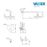 Grifería vasser kassia evolución - Monocomando embutir con transferencia black