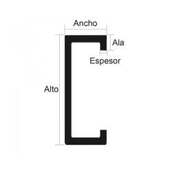 Perfil C galvanizado - 200x80x20x3.2mm - Barra de 12m
