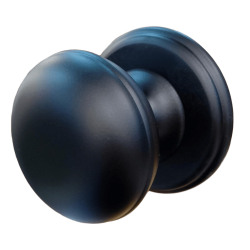 Pomo Aston estilo bronce con rosca 85mm - Negro