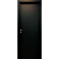 Puerta placa Elite Ebano - Simple contacto - Marco madera (Derecha) 70x14x204