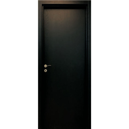 Puerta placa Elite Ebano - Simple contacto - Marco madera (Derecha) 70x14x204