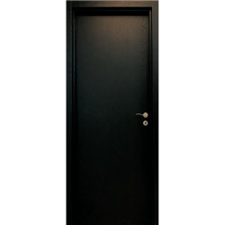 Puerta placa Elite Ebano - Simple contacto - Marco madera (Izquierda) 60x14x204