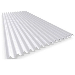 Chapa sinusoidal traslúcida polipropileno blanca 1.8mm x 5.50m