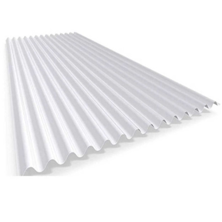 Chapa sinusoidal traslúcida polipropileno blanca 1.8mm x 5.50m