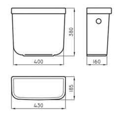 Ferrum Bari deposito apoyo blanco descarga dual DKW6F