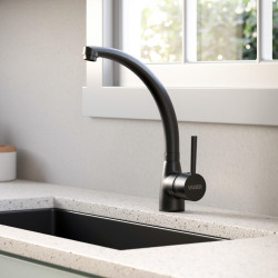 Vasser grifería Antila monocomando cocina mesada pico alto black