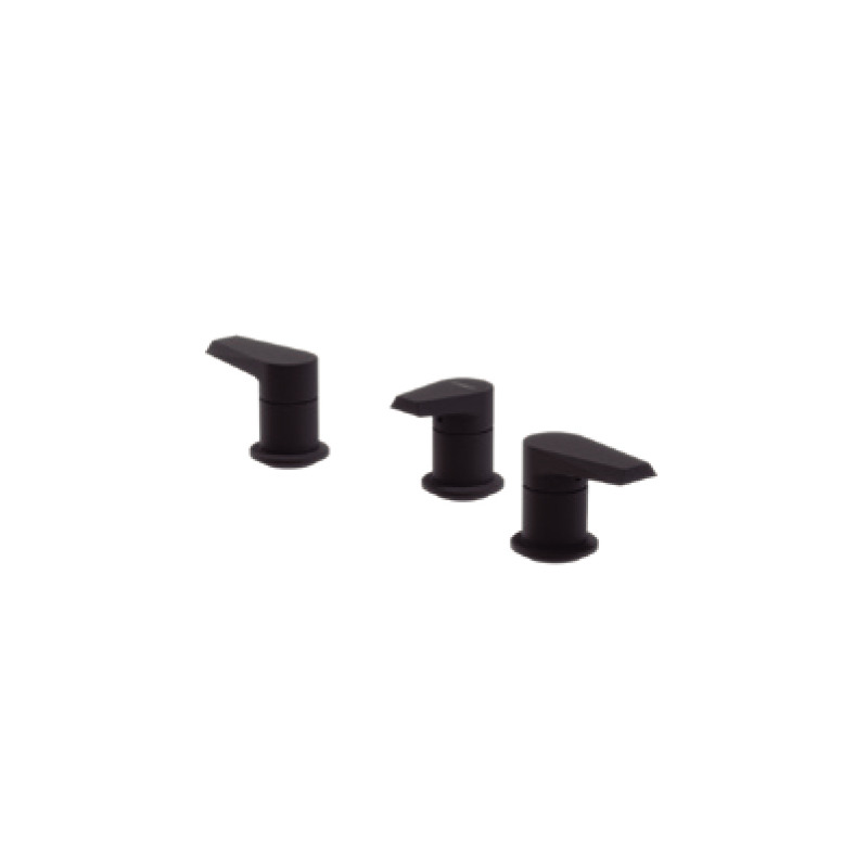Grifería Vasser zafiro Bimando Bidet negro