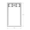 Receptáculo Slim Duo apoyo ducha acrílico - Inter - 120x70x8cm