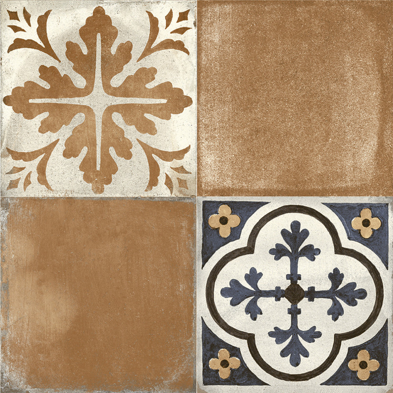 Scop Cotto malva deco 33x33cm