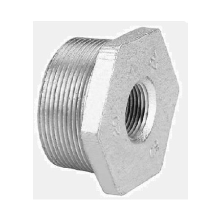 Buje reducción hierro galvanizado 2" x 1 1/4"