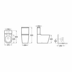 Roca Debba Depósito apoyo 3/4,5L blanco