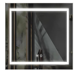 Espejo Campi LED Punta cuadrada 80x80cm