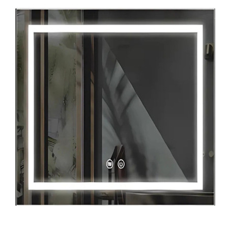Espejo Campi LED Punta cuadrada 80x80cm