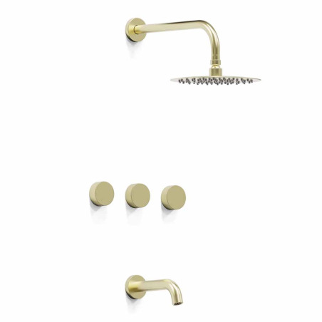 Grifería ducha con transferencia Texture Gold - Hidromet