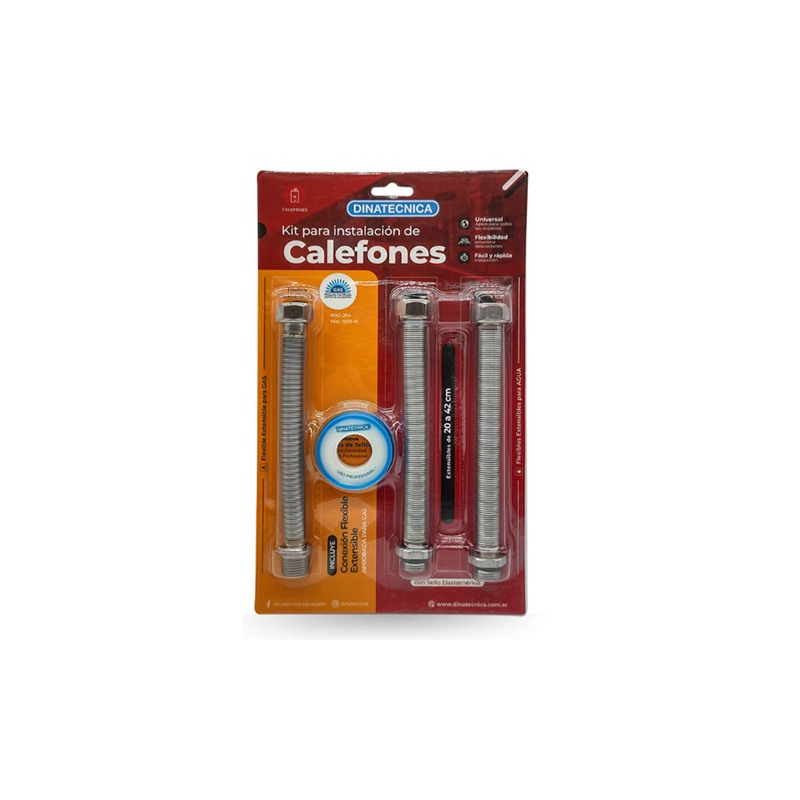 Flexible kit instalación calefon