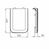 Asiento inodoro Trento blanco UR caida suave herraje metálico Ferrum Texus