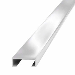 Guardacanto aluminio listello cromo brillante 20mm x 2,45m - 1481