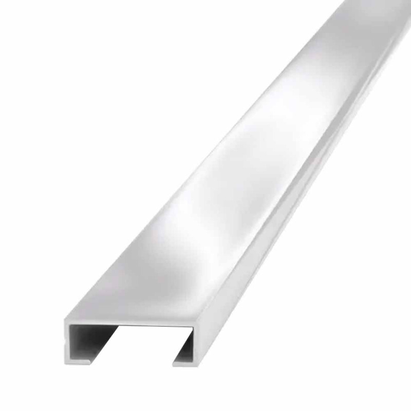 Guardacanto aluminio listello cromo brillante 20mm x 2,45m - 1481