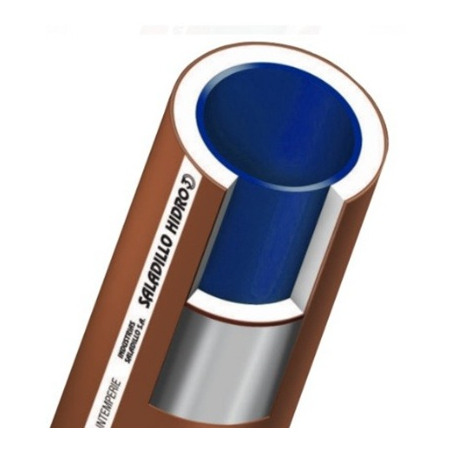 Caño hidro 3 azul para agua fría 5" x 6 mts