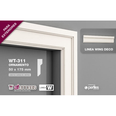 Moldura Atenneas poliestireno exterior WT-311 50x175x2000