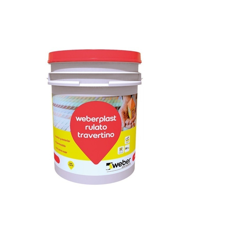 Weber Plast rulato travertino mediano 30Kg - Blanco